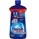 Finish Jet Dry Ultra Rinse Aid | Dishwasher Rinsing and Drying Agent – with Etch Protector – Prevents Spotting and Clouding – Large 32 Ounce Bottle – for 315 Washes