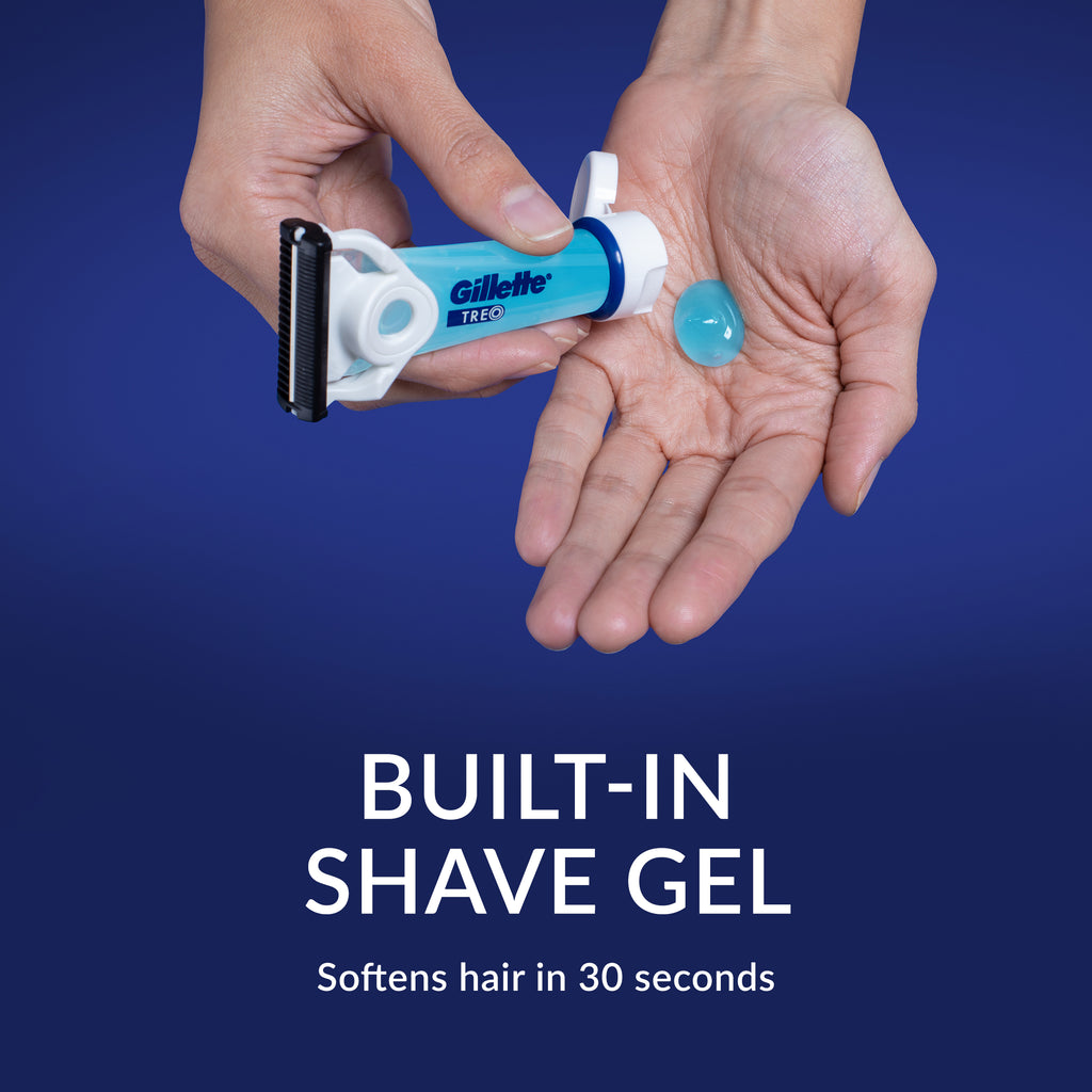 Gillette TREO Caregiver Razor with Built-in Shave Gel, 15 ct