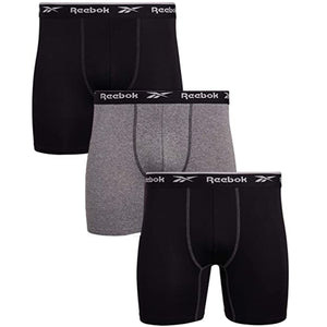 Reebok Men's Sport Soft Performance Training Boxer Briefs Pack of 3