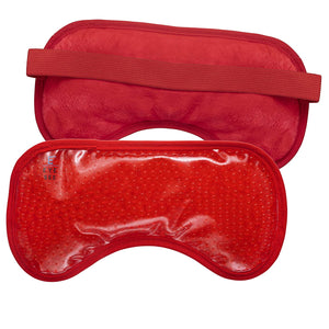 Eye See Plush Gel Eye Mask for Puffy Eyes, Red - Cold Eye mask to Treat Dark Circles, Sinuses, Dry Eyes, and for Allergy Relief - Microwave Safe for Heat Therapy