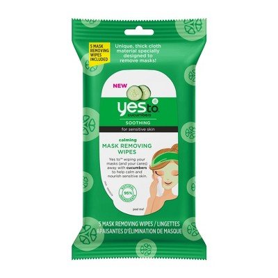 Yes Cucumber Mask Remover Wipes, 5 Count