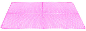 Baumster Large Cooling Pet Mat, 38" x 32", Pink - Self Cooling Mat for Dogs and Cats - For Beds, Crates, Kennels and More