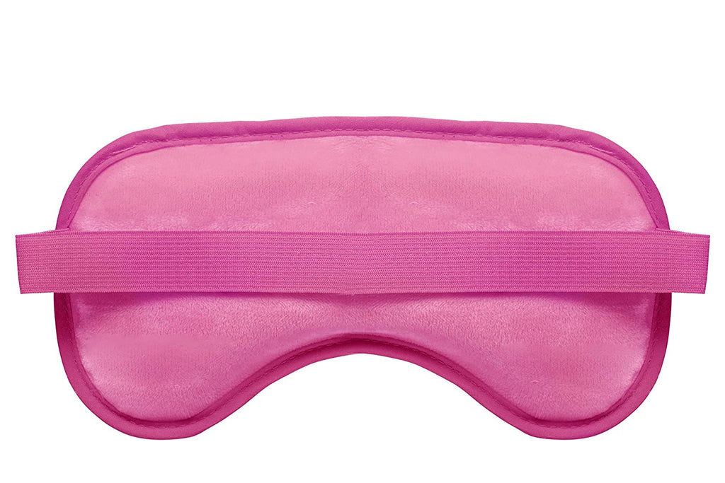 Eye See Plush Gel Eye Mask for Puffy Eyes, Pink - Cold eye mask to treat Dark Circles, Sinuses, Dry Eyes, and for Allergy Relief - Microwave Safe for Heat Therapy