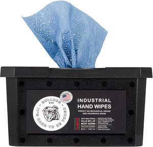 Bulldog Antibacterial Ultra Thick Hand Wipes, Heavy Duty Grease Wipes, Hand Cleaning Wipes, Paint Wipes, Industrial Cleaning Wipes, Waterless Hand Cleaner, 70 Wipes