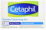 Cetaphil Gentle Cleansing Bar for Dry/Sensitive Skin 4.50 Ounce (Packs of 6)