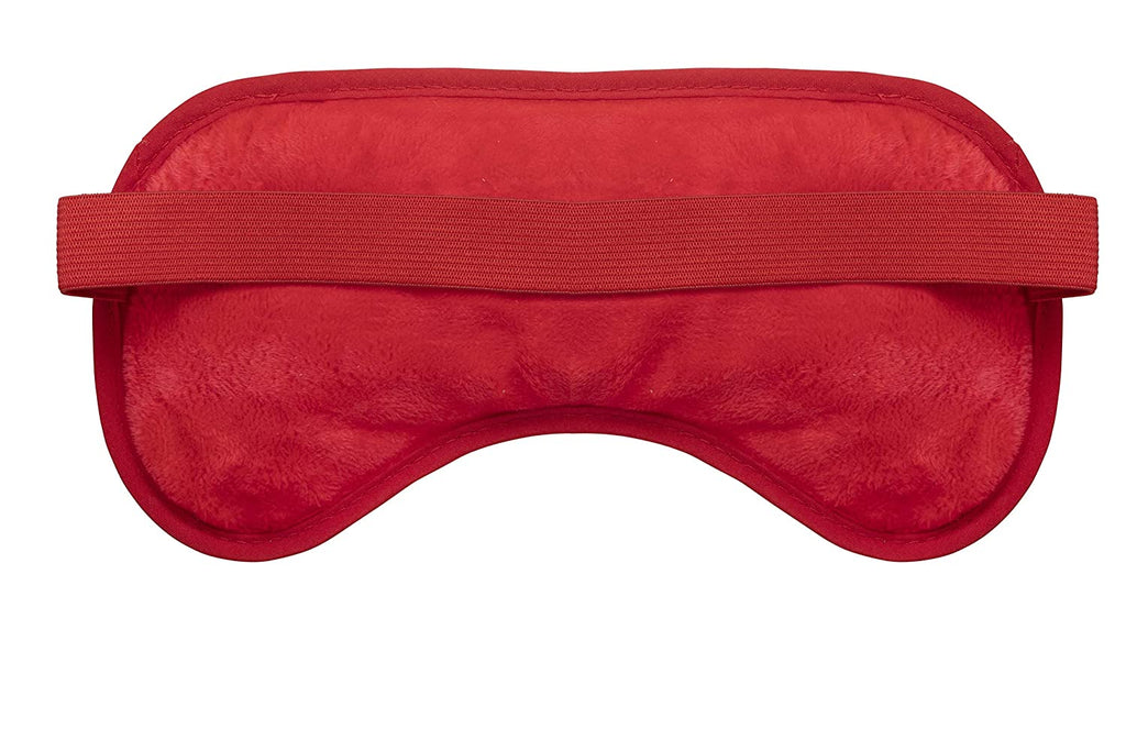 Eye See Plush Gel Eye Mask for Puffy Eyes, Red - Cold Eye mask to Treat Dark Circles, Sinuses, Dry Eyes, and for Allergy Relief - Microwave Safe for Heat Therapy