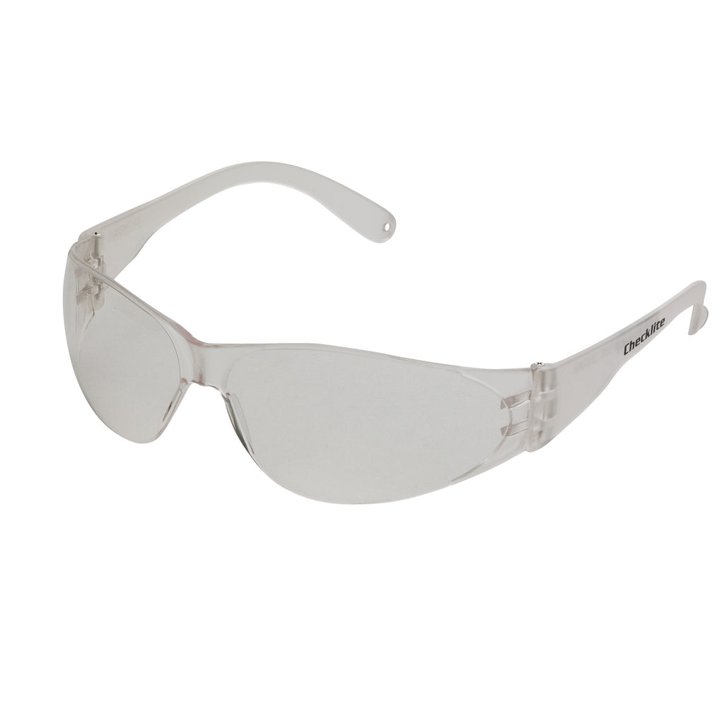 MCR Safety Checklite Scratch-Resistant Safety Glasses, Clear Lens -CRWCL110BX