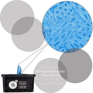 Bulldog Antibacterial Ultra Thick Hand Wipes, Heavy Duty Grease Wipes, Hand Cleaning Wipes, Paint Wipes, Industrial Cleaning Wipes, Waterless Hand Cleaner, 70 Wipes
